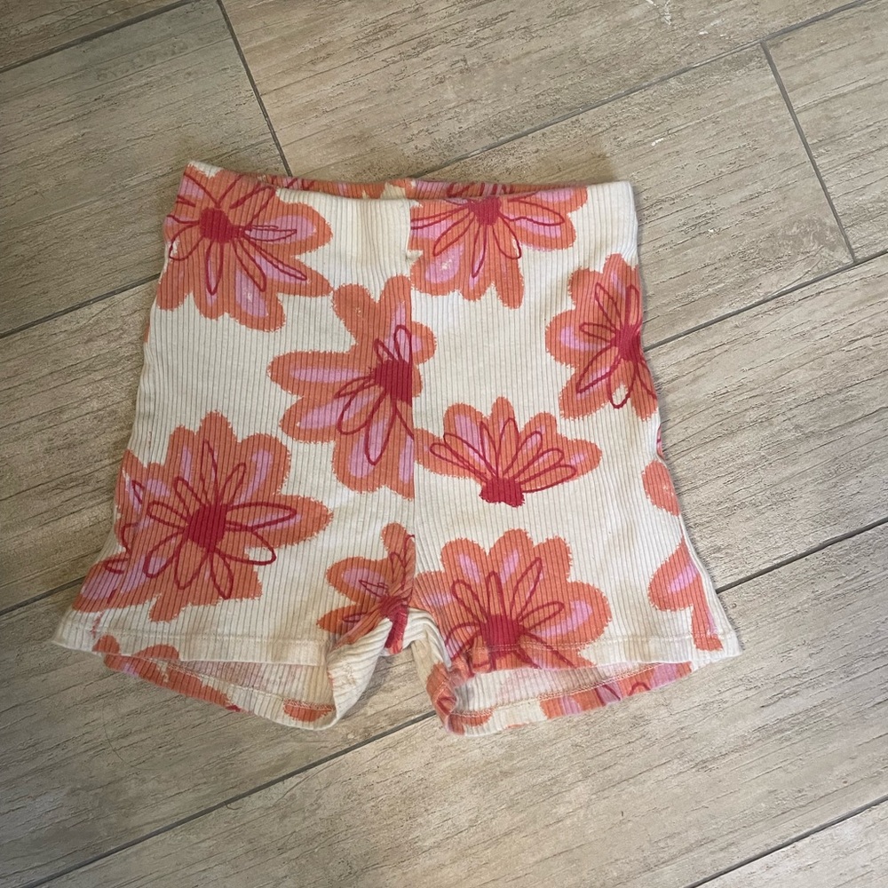 Zara floral biker shorts